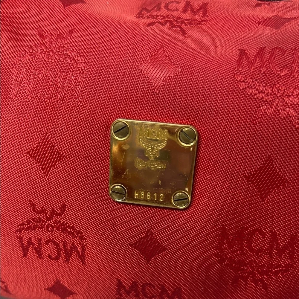 MCM Red and Black Shoulder Bag